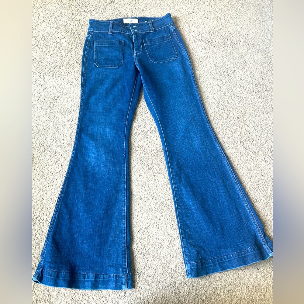 Holding horses @ Anthropologie wide leg, denim jeans, size 28